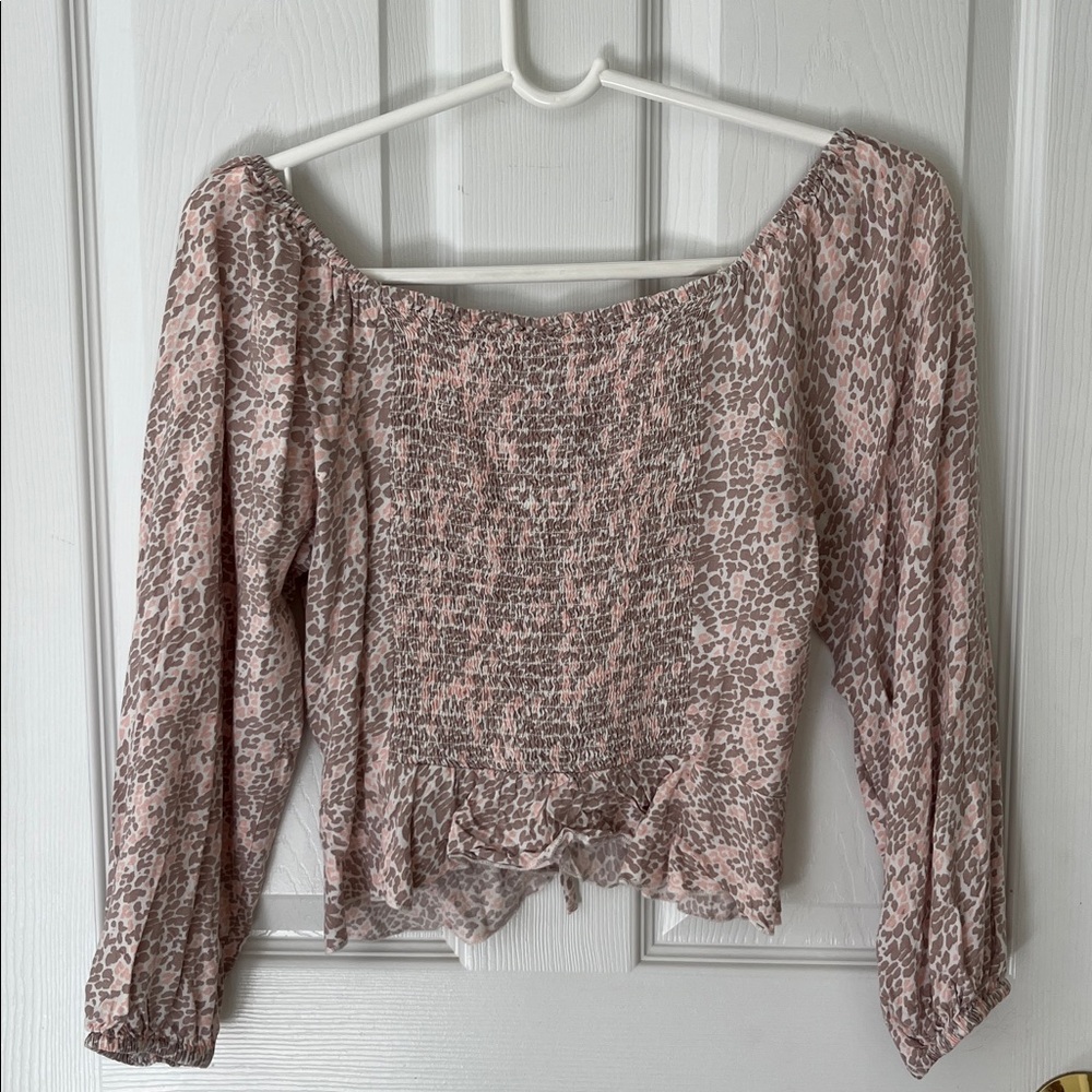 Japna Pink and Brown M Cropped Top - Picture 2 of 2